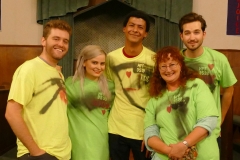 Cast in Toxic Avenger t-shirts